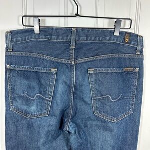 7 For All Mankind Blue Back-Pocket Denim Jeans
